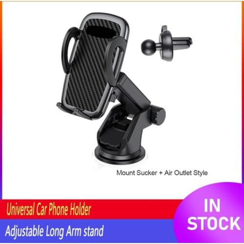 Phone Mounting Suction Cup Holder Adjustable Long Arm Car Phone Holder For iphone X 11 PRO Universal Smartphone Car Mount Stand