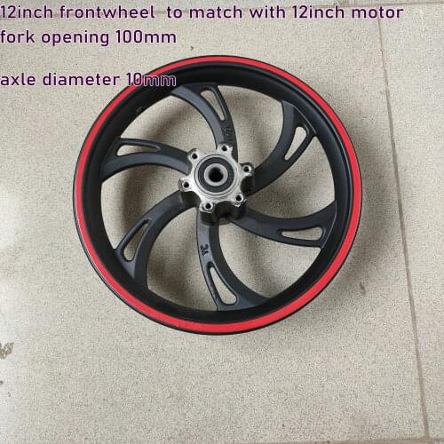 12inch Front Wheel Disc Brake To Match With 12inch 36v48v60v500w1000w72v1200w Motor Electrc Scooter Part Folding Bike Accessory