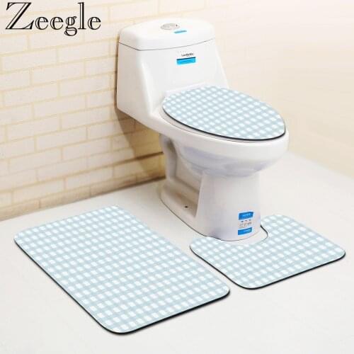 Geometric Bath Mat Non Slip Bathroom Carpet Toilet Floor Mat Microfiber Bathroom Door Mats Bath Rugs Bathroom Toilet Carpet