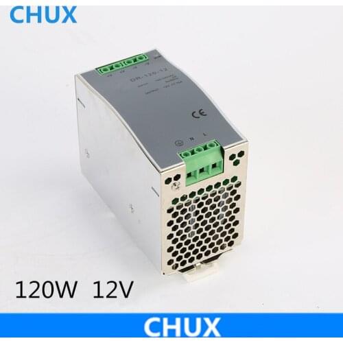 CHUX LED Power Supply 12v 10a 120w Single Output For Led Light DR120W-12V DIN Rail Switching Power Supply