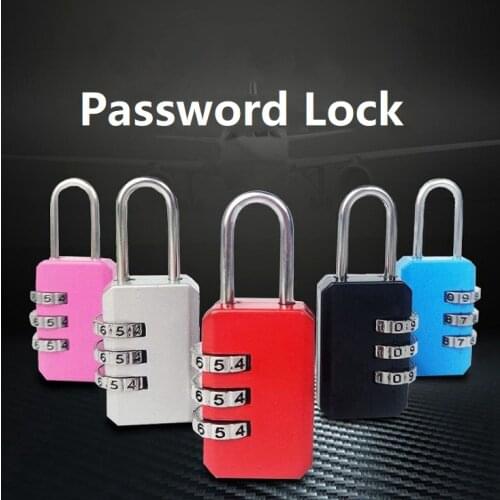3 Digit Dial Combination Code Number Lock Padlock For Luggage Zipper Bag Backpack Handbag Suitcase Drawer Durable Password Locks