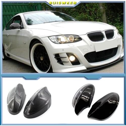 For BMW 1 3 Series E81 E82 E87 E88 E90 E91 E92 E93 Carbon Fiber Rearview Mirror Cover Caps Car Accessories