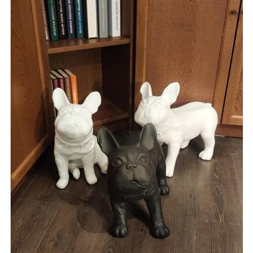 Creative PVC French Bulldog Decoration Accessories Nordic Simulation Dog Model Statue Modern Art Decoration Crafts Birthday Gift