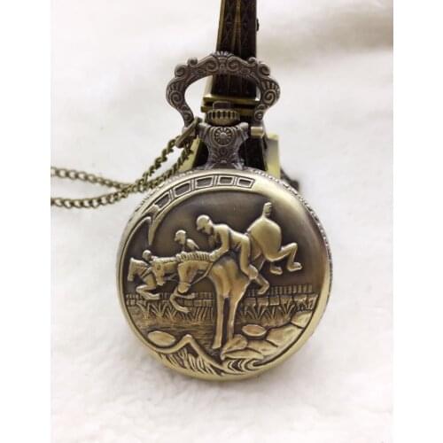 Vantique Bonze Horse Quartz Pocket Watches