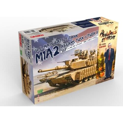 Meng Model TS-026s Xmas Limited Edition 1/35 M1A2 SEP TUSK I/TUSK II MBT Abrams