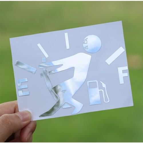 Metal Car Sticker 3D 10*7.5cm High Gas Consumption Decal Fuel Gage Empty Sticker On Car Decals and Stickers Emblem Car Styling