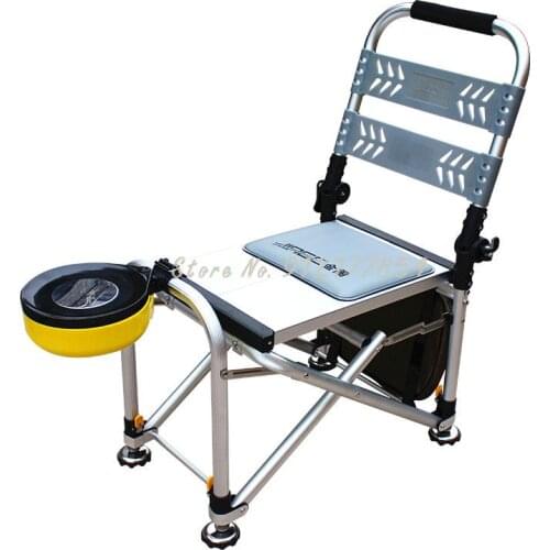 Fishing Chair 19D New Multifunctional Lifting Folding Portable All Terrain Fishing Stool Fishing Chair Wild Fishing Chair