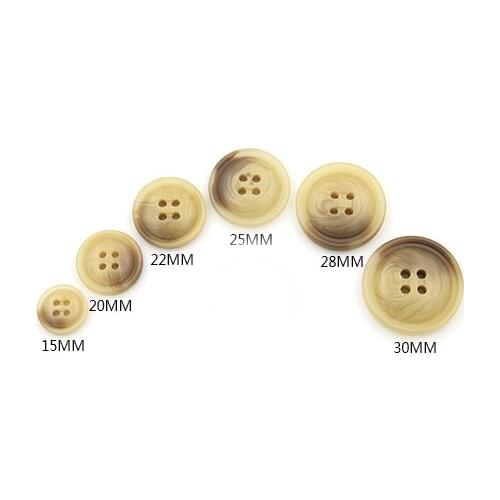 Button four-eyed round button clothing beige resin suit suit coat buckle windbreaker buckle