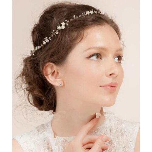 Wholesale New Arrival Wedding Bridal Hair Accessory Jewelry For Women Simulated Pearl Hair Bands Bridesmaid Headband Jewelry