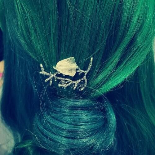 Hair Comb, Antlers, Natural Irregular Citrine Mini Hair Comb, Raw Crystal, Natural Color, Branch Hair Accessories, Bridal Weddin