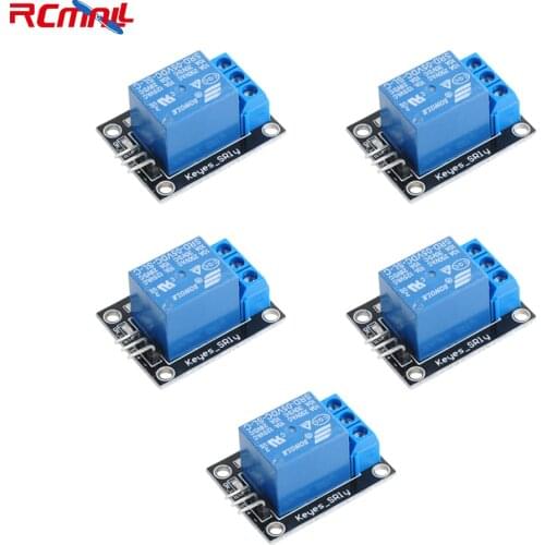 RCmall 5Pcs 1 Channel 5V Relay Module SRD-05VDC-SL-C for Arduino