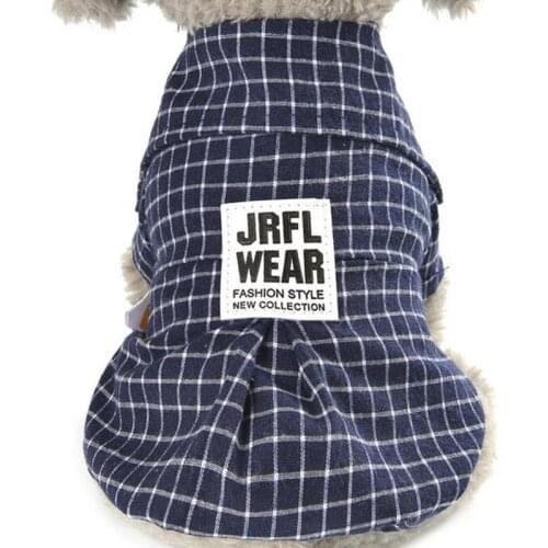 Pet Dog Fashion Polyester Plaid Shirt Cool Summer Breathable Clothes For Small Dogs DC753