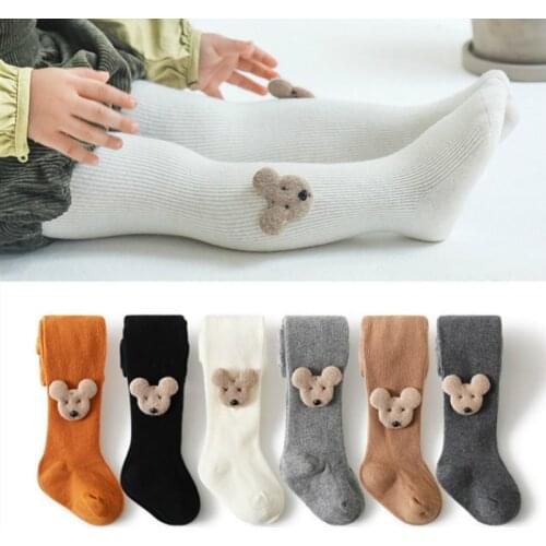 Spring Autumn Baby Tights For Girls Cute Childrens Tights Cotton Highly Elastic Girls Pantyhose Kids Stocking