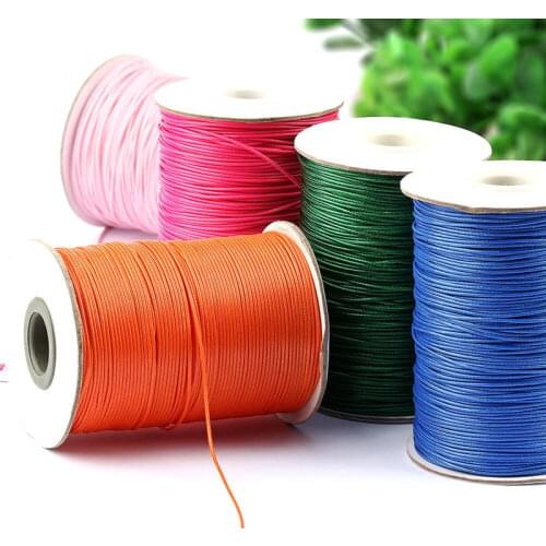 2.0mm 5meters Waxed Cord Waxed Thread Cord String Strap Necklace Rope Beads for Jewelry Making DIY Bracelet