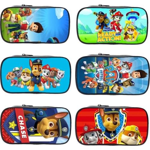 1pcs Anime Cute Paw Patrol Childrens Pencil Box Cartoon Character Chase Marshall Pencil Box Boys Girls School Gift Supplies
