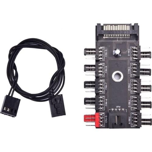 1PC 12V Computer Caseinterface Chassis Fan Hub Fan Hub Speed Controller Regulator