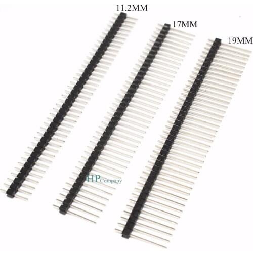 10PCS 40Pin 1x40 Single Row Male 2.54 17mm Breakable Pin Header Connector Strip