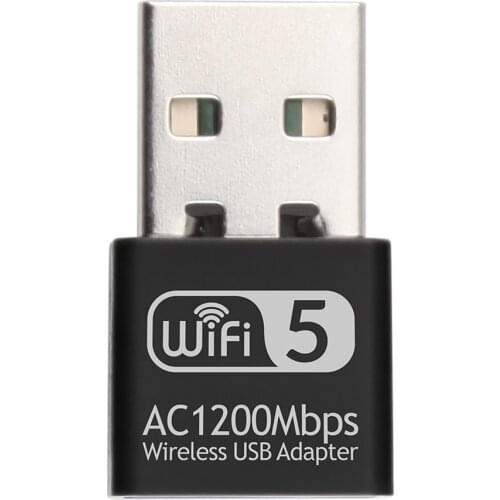 1200Mbps Dual Band 2.4G 5G High Speed Network Card Mini USB Wireless WiFi Adapter RTL8812 802.11b/g/n Ethernet Receiver Dongle