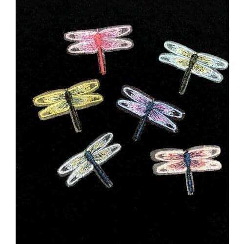 50pcs/lot Luxury Embroidery Patch Organza Dragonfly Animal Shirt Dress Bag Clothing Decoration Sewing Accessories Diy Applique