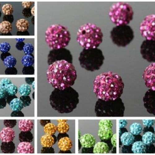6mm 10mm 8mm 12mm 14mm 100pcs/lot BALL mixed random Beads necklace bracelet making wholesale crystal