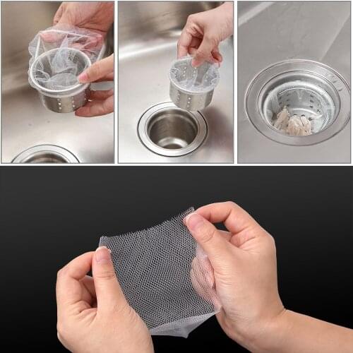 Water Bathroom Sink Accessories Round Floor Drain Kitchen Sink Strainer 100pcs/set Drain Hair Colanders Filter Nets