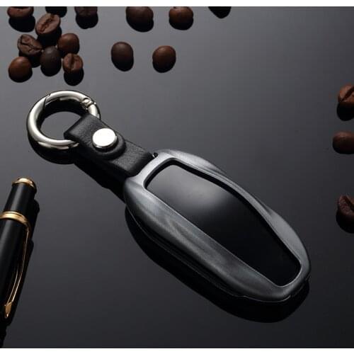 Car Key Case For Tesla Model 3 S Keychain Metal Protector Special Accessories Cover Bag Alloy Shell Keychains Key Fob Holder