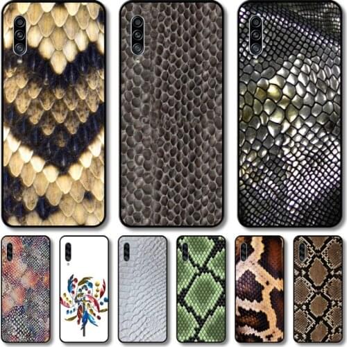 Snake skin Phone Case Hull For Samsung Galaxy M 10 20 21 31 30 60S 31S Black Shell Art Cell Cover TPU