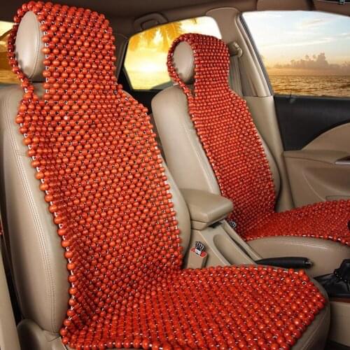 Wooden Beads Car Seat Cushion Cover Massage Breathable Cool Summer Cooling Auto Car Seat Cushion Protector Universal 45x130CM