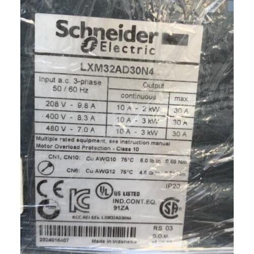 LXM32AD30N4 sevo driver , used one , 85% appearance new , test goods , free shipping