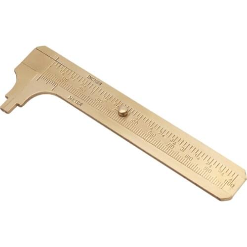 Measuring Ruler Gauge Vernier Rulers Measure Tool Caliper Brass Robust Durable High Precision 1pcs 100mm Double Slidng