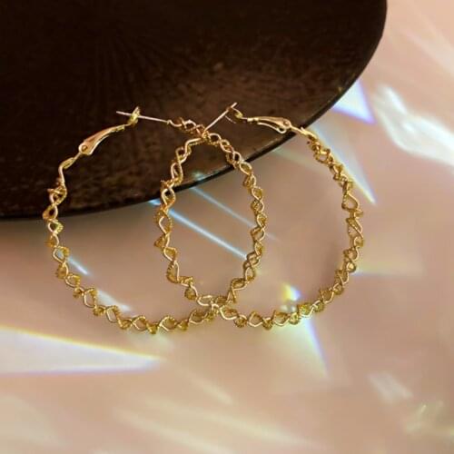 Summer new style personality creative big circle pendant earrings luxury fashion casual banquet party earrings for women