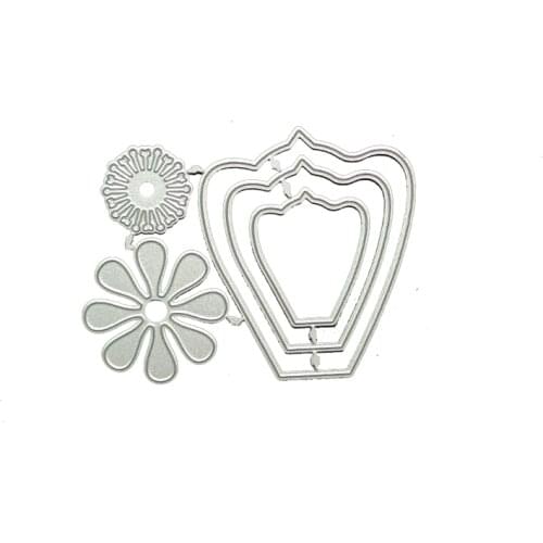 YINISE CUT Metal Cutting Dies For Scrapbooking Flowers Stencils Scrapbook DIY Album Cards Decoration Embossing Die Cuts Cutter