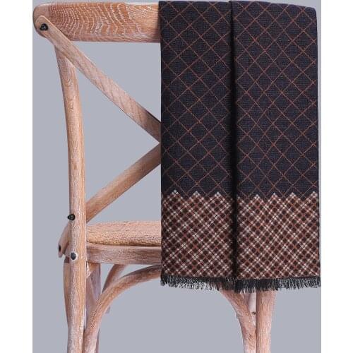 Fall and Winter 2019 Mens Scarf Imitated Cashmere Business Scarf,Korean version of classic Plaid leisure thicker mens scarf