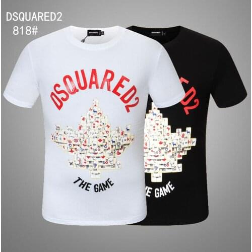 New Short-sleeved T-shirt Mens Letter Printing Fashion Trend D2 Summer Youth Shirt 818