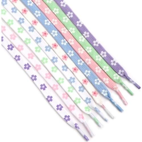 Fashion Sakura Shoelaces Flat Small Daisy Shoelaces High-top Canvas Shoelaces AF1 Shoelaces Shoelaces 100/120/140/160cm