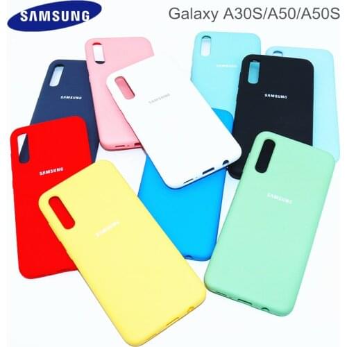Original Liquid Silicone Case Soft-Touch Silky Finish Protective Cover For Samsung Galaxy A30S/A50/A50S
