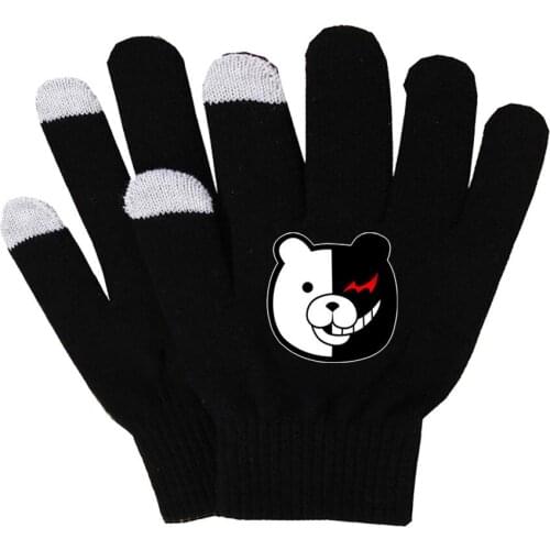 Game Danganronpa Gloves Unisex Finger Cotton Warm Gloves Non-slip Touch Screen Gloves finger gloves