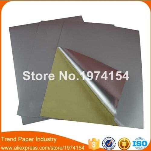 New label 100 sheets A4 Self Adhesive Silver Film Printing Paper Sticker Label Paper For Laser Printer