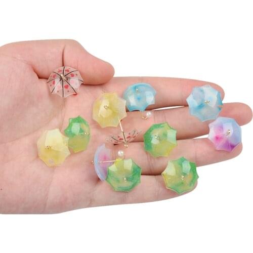 2 PCS Small Umbrella Drop Earrings for Women Acrylic Acetic Acid Sheet Earring Fashion Jewelry Making 6 Colors Special Offer