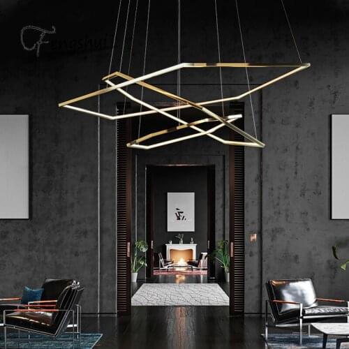 Modern LED Chandelier Lighting Luxury Design LED Hanging Lamp for Living Room Villa Ceiling Chandelier Home Decor Light Fixtures