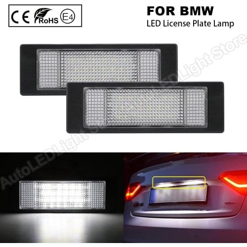2Pcs 12V LED Number License Plate Light Lamps For BMW E81 E87 F20 E63 E64 F12 F13 F06 Z4/E85 E86 E89 K48 MINI R55 R60 R61 Fiat