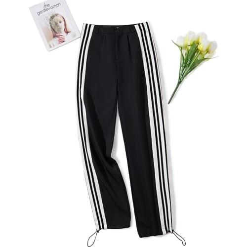 XING WEI SI Women's Straight Trousers