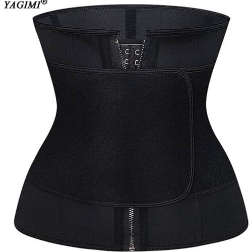 Women Sweat Belt Neoprene Shaping Waist Trainer Body Shaper 9 Steel Boned Gym Belt Trimmer Skims Slimming Lose Weight