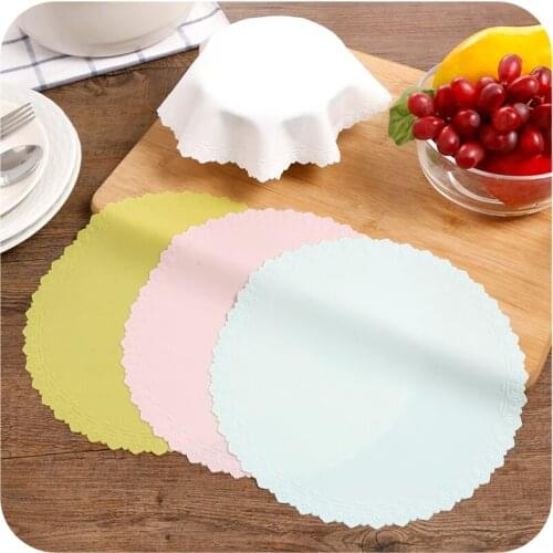 1pc Silicone Saran Wrap Refrigerator Cling Film Sealing Cap Reusable Food Wraps Seal Cover