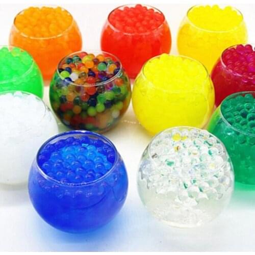 100 Pcs/set Crystal Mud 10g Hydrogel Crystal Gel Polymer Soil Outdoor Water Beads Vase Soil Grow Magic Balls Kids Toy Balls