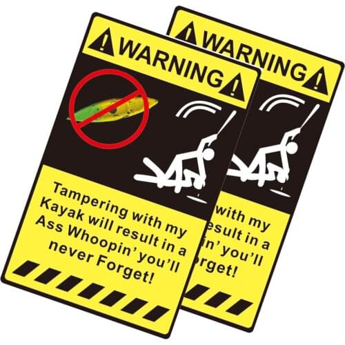 2 Pieces Kayak Canoe Warning Stickers - Don't Tampering with My Kayak