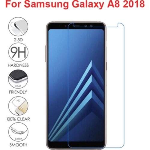 2PC Screen Protector Glass phone For Samsung Galaxy A8 2018 Tempered Glass SmartPhone Front Film Protective Screen Cover a8 2018