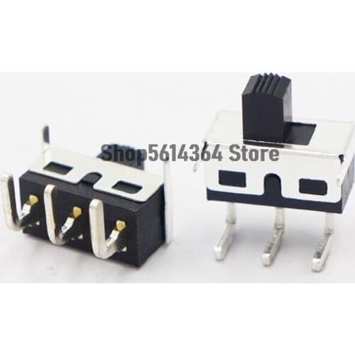 10PCS 2 Position Vertical Slide Switch 3 Pins SS-12D11G5