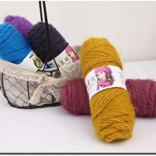 5pcs Squirrel Fluffy Line Group Hand-made Hat Scarf Baby Coat Velvet Line Bright Silk Wire In The Thick Stick Needle Line