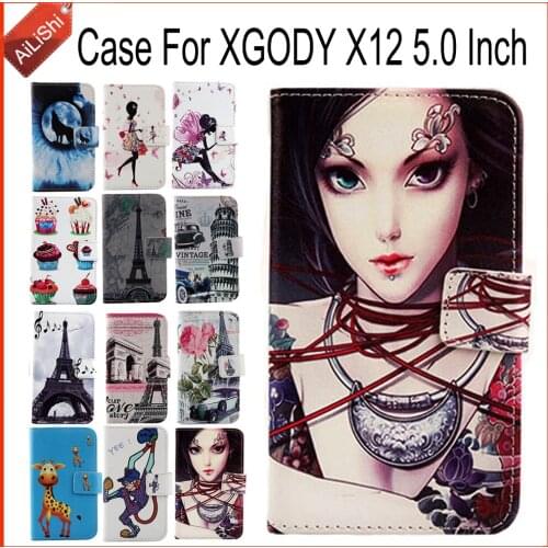 AiLiShi Factory Direct! Case For XGODY X12 5.0 Inch Flip New PU Leather Case Exclusive 100% Special Phone Cover Skin+Tracking
